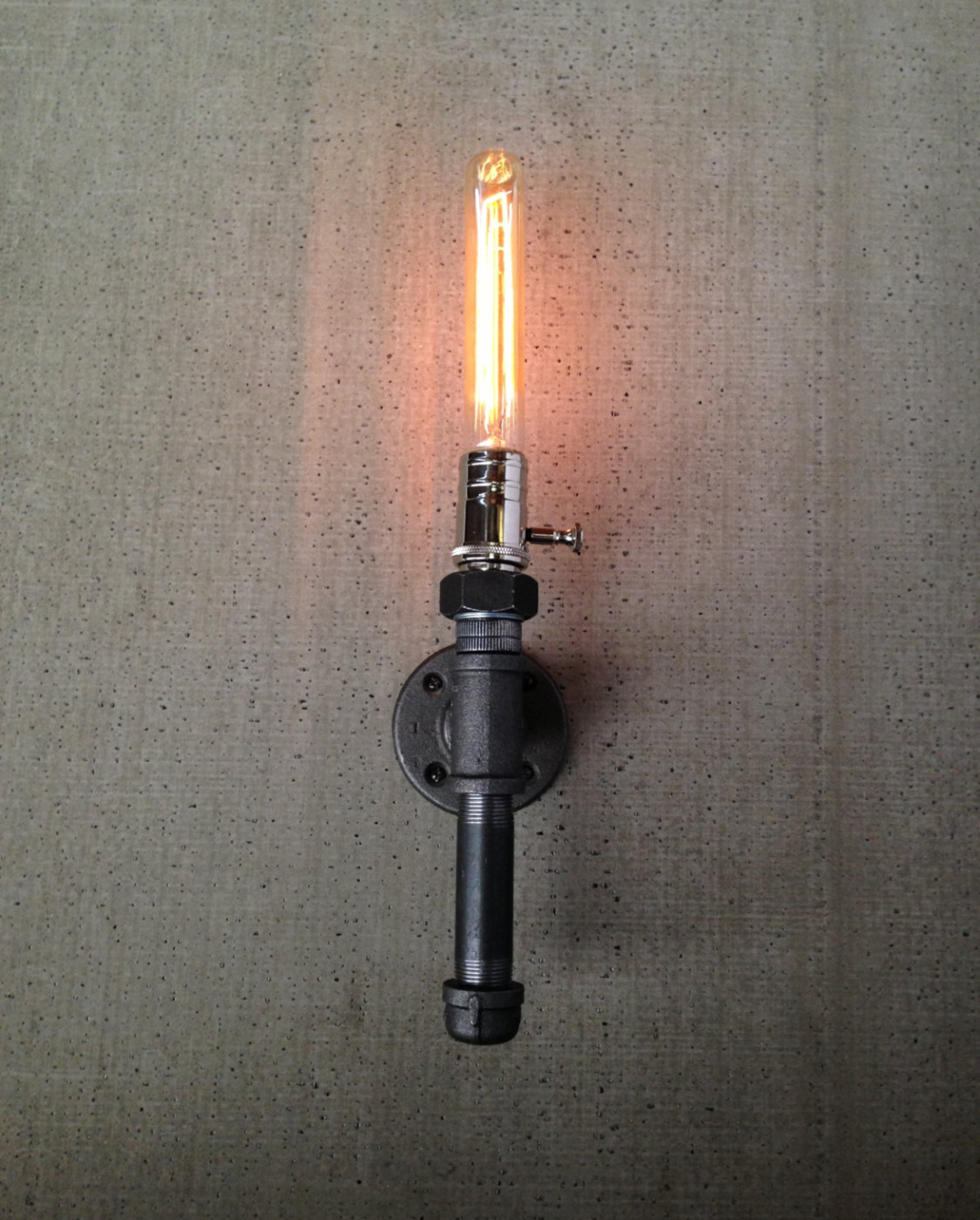 Lampade con bottiglie di vetro: lampade applique stile industrial ...