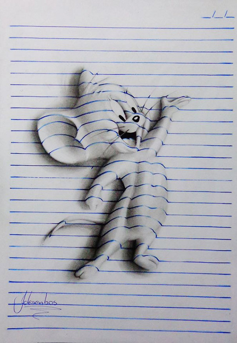 Un Artista Di 15 Anni Che Crea Dei Bellissimi Disegni 3d Sul Suo Quaderno