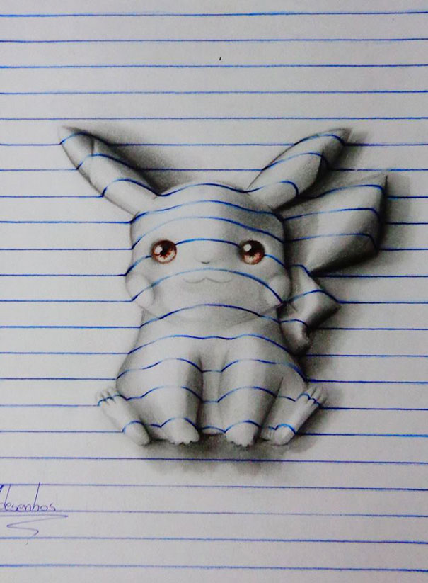 Un Artista Di 15 Anni Che Crea Dei Bellissimi Disegni 3d Sul Suo Quaderno