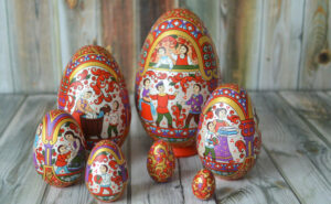 ukrainisches-kunsthandwerk Pellicola Artigianale Ucraina per Uova di Pasqua 99 è Sufficiente per 7 Uova. Testa di Uccello n 