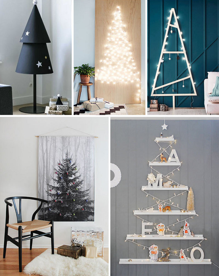 Decorazioni Natalizie Minimal.14 Idee Creative Per Un Albero Di Natale Alternativo Keblog