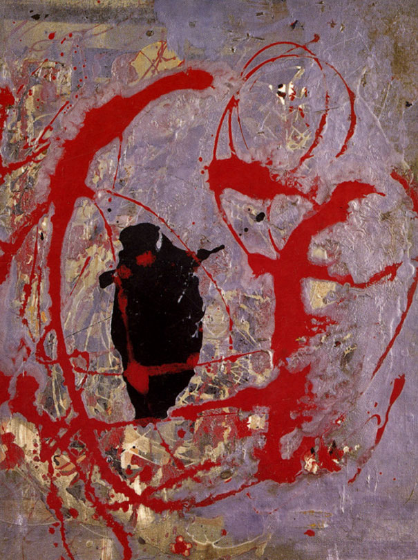 Risultati immagini per rosso nero e argento pollock