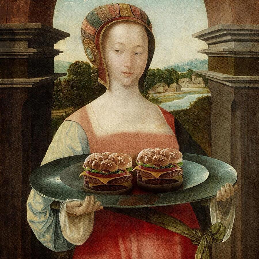 Hamburger Inseriti In dipinti Classici The Burger Friday Gabriel Nardelli Araujo