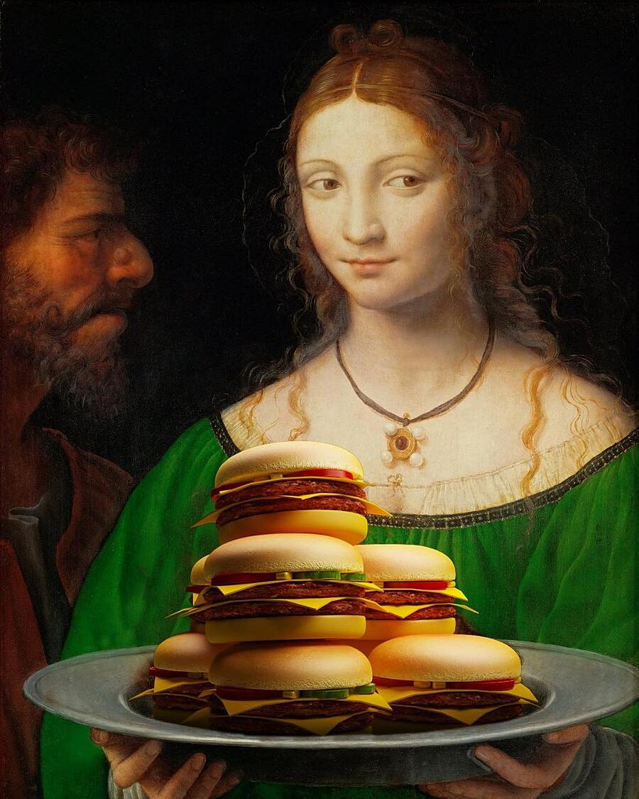 Hamburger Inseriti In dipinti Classici The Burger Friday Gabriel Nardelli Araujo