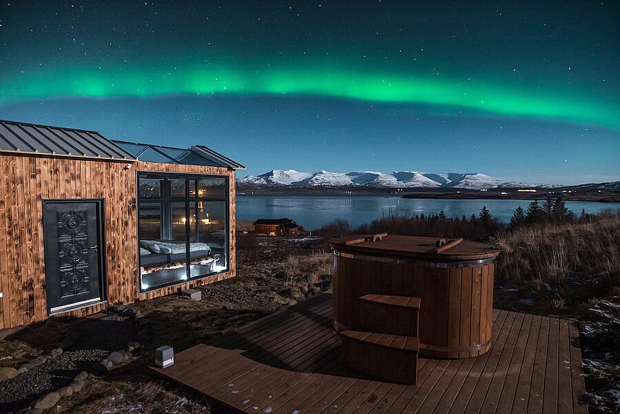 Bed  breakfast Islanda, aurora boreale, Panorama Glass Lodge