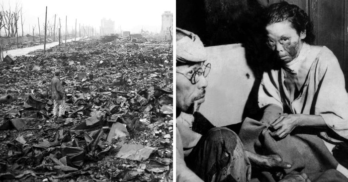 Effetti Della Bomba Atomica Sull'uomo E L'ambiente 33 foto mostrano gli effetti devastanti della bomba atomica su Hiroshima