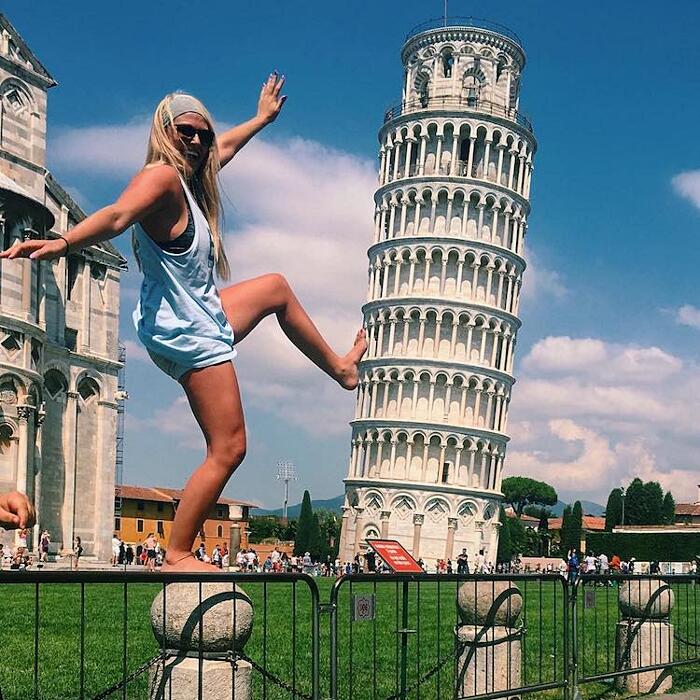 21 foto turistiche della Torre di Pisa davvero creative