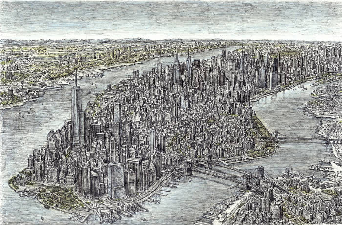 Artista autistico disegna accuratamente intere città a memoria, Stephen Wiltshire - New York