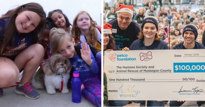 Bambini convincono la scuola ad adottare un cane da terapia, la storia fa vincere $100k al rifugio per animali Bambini convincono la scuola ad adottare un cane da terapia, la storia fa vincere $100k al rifugio per animali