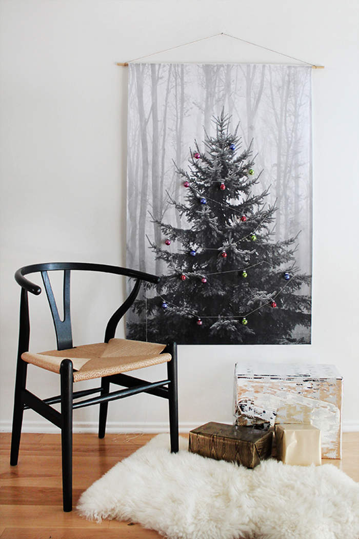 Potete stampare l'immagine di un albero di Natale e poi appenderci le decorazioni Potete stampare l'immagine di un albero di Natale e poi appenderci le decorazioni