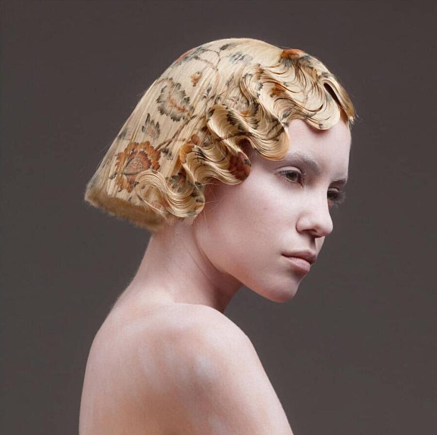 Impresión fotográfica en el cabello de Alex Ferrer