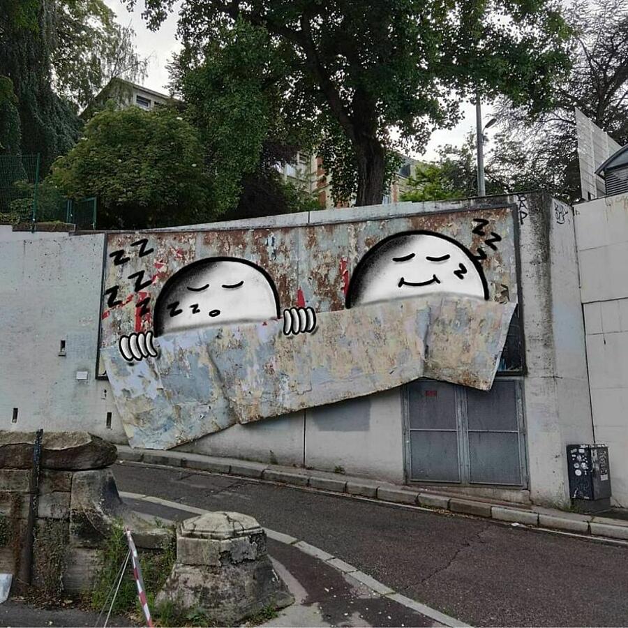 Arte callejero interactivo Paris OakOak