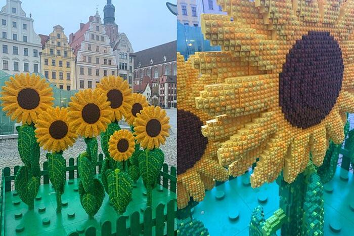 Girasoli LEGO giganti - Keblog