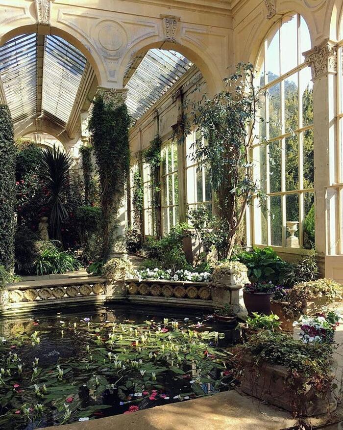 Orangery all'italiana del XIX secolo del castello Ashby House, Northamptonshire, East Midlands, Inghilterra Orangery all'italiana del XIX secolo del castello Ashby House, Northamptonshire, East Midlands, Inghilterra