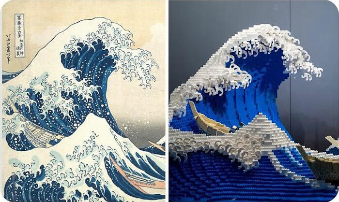 Jumpei Mitsui, un artista ufficiale Lego, ha ricreato La grande onda di  Kanagawa del pittore Hokusai usando 50.000 pezzi Lego e impiegando 400 ore  - Keblog