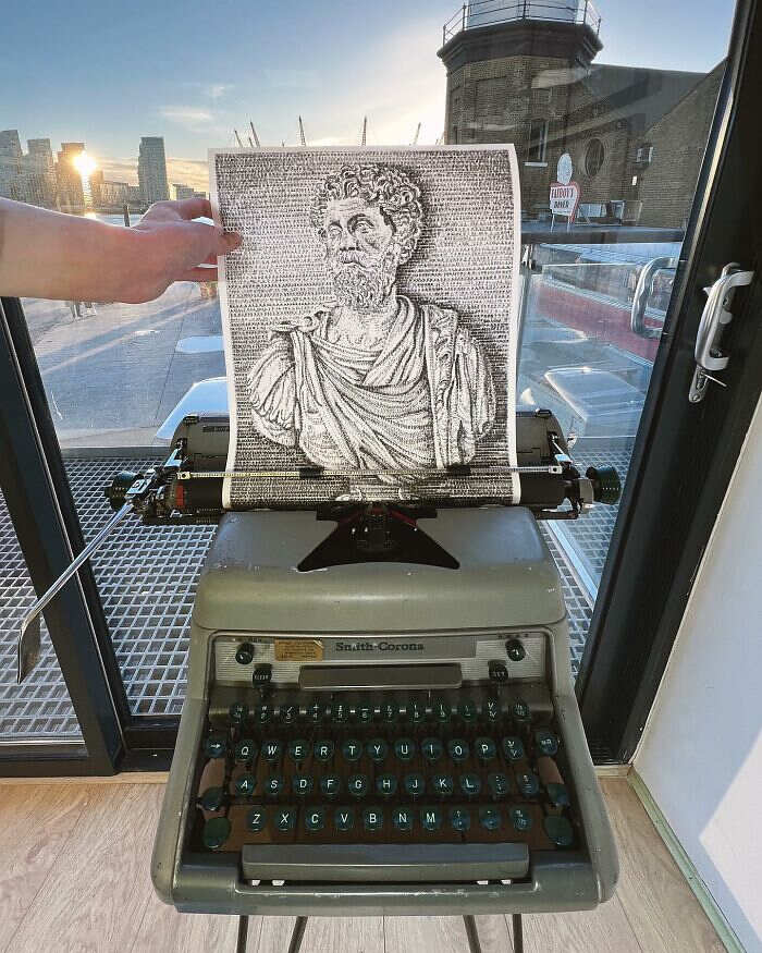 disegni con macchina da scrivere James Cook disegni con macchina da scrivere James Cook