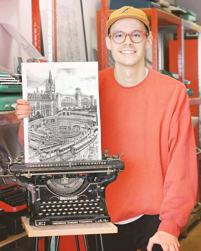 disegni con macchina da scrivere James Cook disegni con macchina da scrivere James Cook