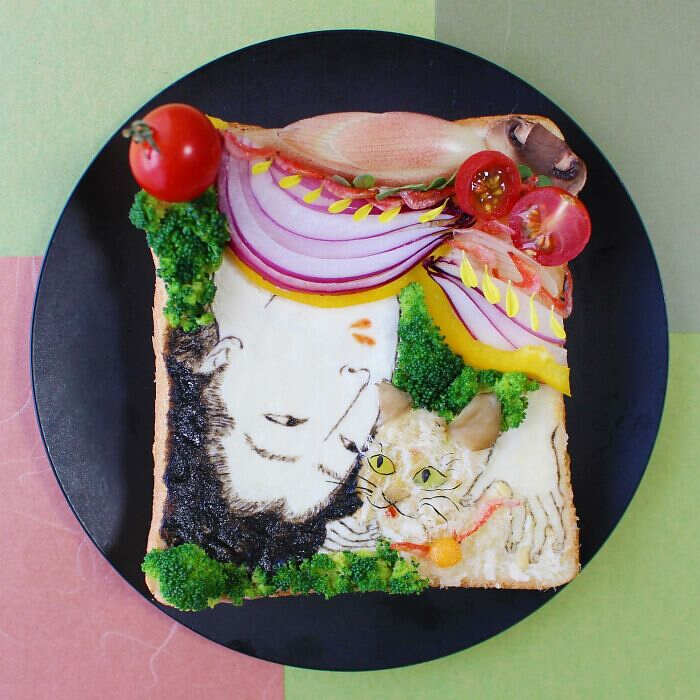 toast creativi Manami Sasaki food art toast creativi Manami Sasaki food art