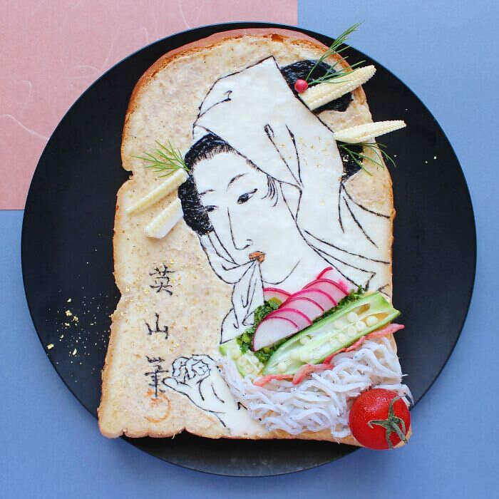 toast creativi Manami Sasaki food art toast creativi Manami Sasaki food art